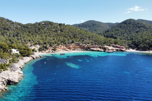 View of Cala Saladeta Ibiza